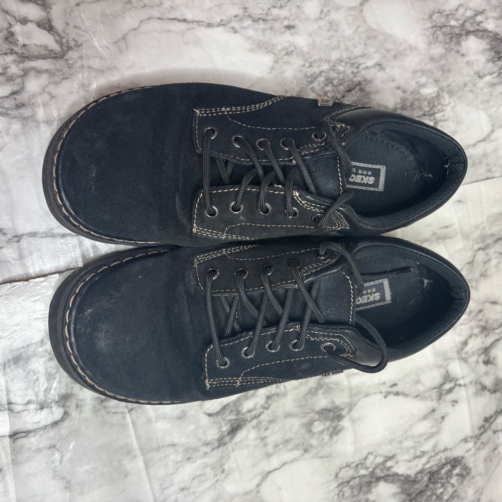 Skechers Black Oxford Chunky platform Y2K Goth Lace Up Shows size 10 - Picture 2 of 6